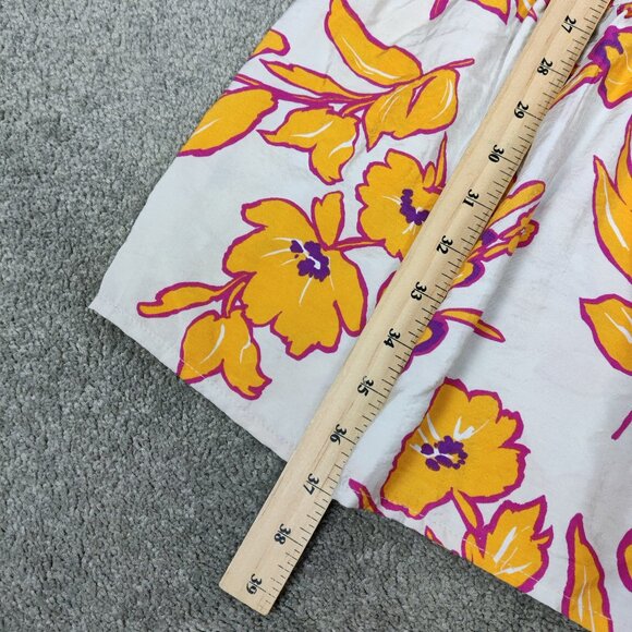 Monteau LA Women's Dress Size S Y2K Orange Floral Bohemian Boho Tiered Summer - Picture 10 of 10